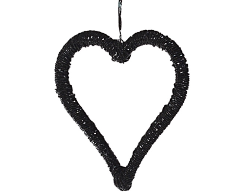 Паєтки-сердечко Cor Mulder | Чорне - 20 см