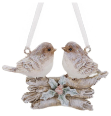 Ялинкова прикраса Goodwill | Дві пташки на гілці - 8,5 см