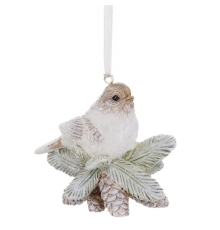 Ялинкова прикраса Goodwill | Пташка на гілці – 8 см