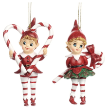 Ялинкова прикраса Goodwill | Ельф з льодяниками - 11 см
