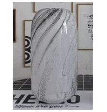 Ваза Cor Mulder | Мраморно-белая - 26,5 см