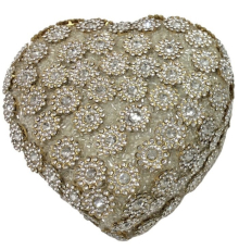 Шкатулка-сердце Cor Mulder | "Бриллиантовый цветок" - 8 см