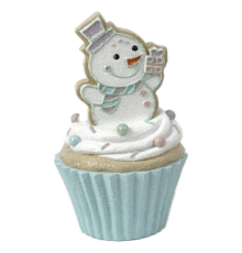 Статуетка Cor Mulder | Мафін із фігуркою сніговика - 15,5 см
