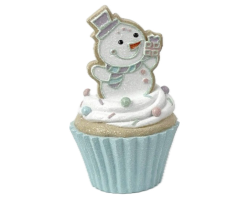 Статуетка Cor Mulder | Мафін із фігуркою сніговика - 15,5 см