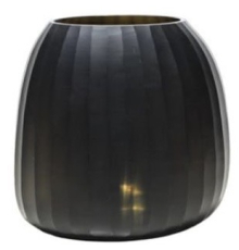 Ваза овальная Cor Mulder | Дымчатая - 24 см