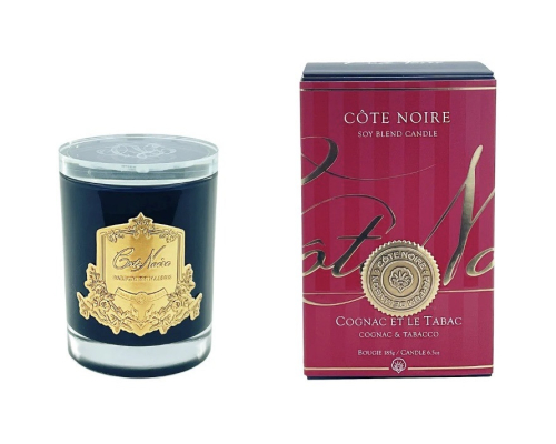 Аромасвеча Cote Noire | Коньяк и табак - Золото - 185 г