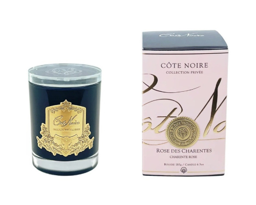 Аромасвеча Cote Noire | Шарантская роза / Charente Rose - Золото - 185 г