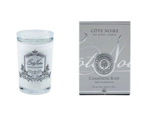 Аромасвеча White Vessel Cote Noire | Розовое шампанское - Серебро - 75 г