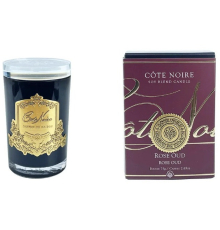 Аромасвеча Cote Noire | Rose Oud / Роза Уд - Крышка из хрустального стекла - Золото - 75 г