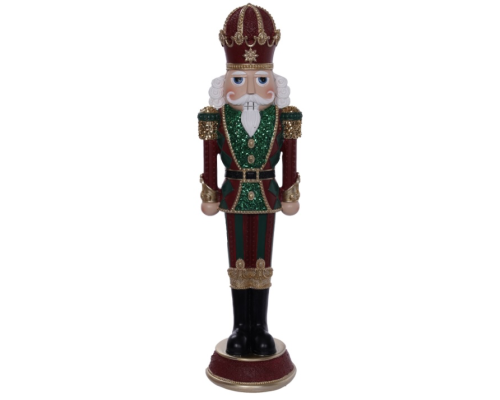 Статуетка Cor Mulder | Лускунчик червоно-зелений - 33 см