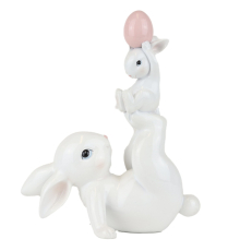 Статуетка Goodwill | Милий зайчик, який грається з малюком зайчиком - 23 см