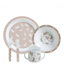 Набор детский Mathilde M | "Моя первая посуда" La Ronde des Petits Lapins