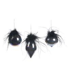 Ялинкова прикраса Goodwill | Куля з пір'ям - 8 см