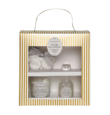 Подарунковий набір Mathilde M | Les Intemporelles - Квітка бавовни / Fleur de Coton - 19 x 19,1 x 7,3 см