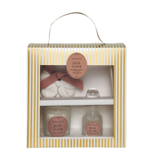 Подарунковий набір Mathilde M | Les Intemporelles - Еліксир Троянди / Rose Elixir - 19 x 19,1 x 7,3 см