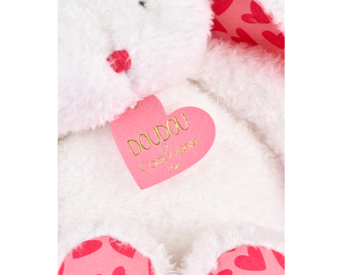 Плюшевая игрушка Doudou | Зайчик "I love you" - в подарочном пакете - 25 см