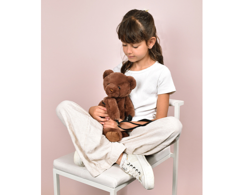 Сумка через плече Doudou | Коричневий плюшевий ведмедик – 30 см