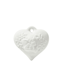 Аромадекор Mathilde M | Серце з ангелом - Бавовняна квітка / Fleur de Coton - 4,5 x 4,4 x 1,4 см