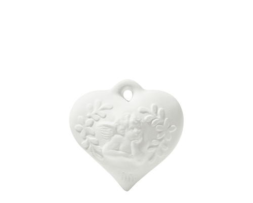 Аромадекор Mathilde M | Серце з ангелом - Бавовняна квітка / Fleur de Coton - 4,5 x 4,4 x 1,4 см