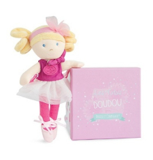 Кукла из ткани Doudou | Jolijou Les Demoiselles Tutus Fuchsia doll в подарочной коробке - 23 см