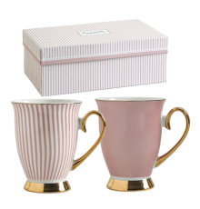 Подарочный набор Mathilde M | 2 чайные чашки Madame de Récamier - Розового цвета 