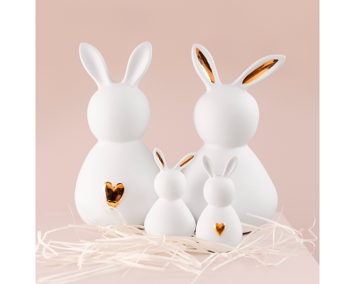 Фарфорова статуетка Räder | Білий кролик «Великий джентльмен» - 17*29*13,5 см