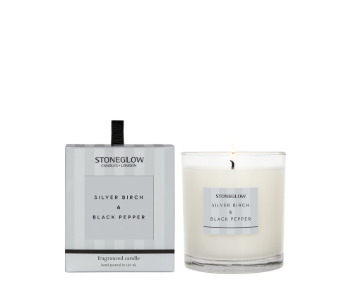 Aромасвічка Stoneglow | Silver Birch & Black Pepper - 200 г