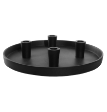 Подсвечник Advent ShiShi | Черный - Ø 29 - H 3 см