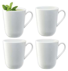 Набор фарфоровых чашек Dine LSA | Белые - 380 мл - 4 шт