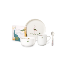 Набор детской посуды с фламинго