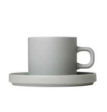 Набор чашек с блюдцами Pilar Blomus | Для кофе - Mirage Gray / Серый цвет - 200 мл - 2 шт