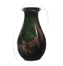 Стеклянная ваза Goodwill с дизайнерским оформлением - 24 см 