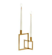 Підсвічник для двох свічок LSA | Золотий колір - 24 см