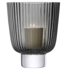 Підсвічник гофрований LSA | Сірий - 18*21,5 см