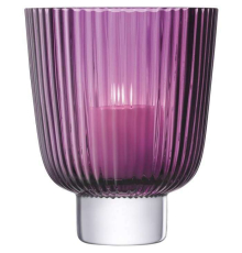 Підсвічник гофрований LSA | Бузковий - 18 * 21,5 см