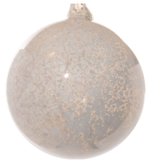 Новорічна куля - ShiShi | бежева з золотом 8 см
