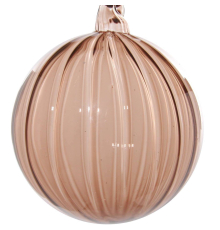 Ялинкова прикраса ShiShi | Скляна куля з підкладкою, коричневий прозорий - 8 см