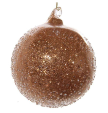 Ялинкова прикраса ShiShi | Куля коричнева - 8 см