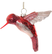 Ялинкова прикраса ShiShi | Колібрі червона - 10 см