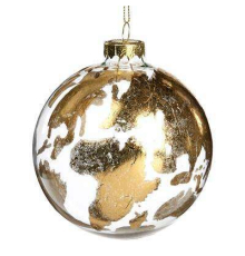 Новорічна прикраса Goodwill куля - глобус 10 см