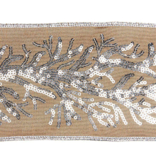 Святкова стрічка Goodwill | Стрічка розшита паєтками (Dup.Seq.Twig) - 10 см