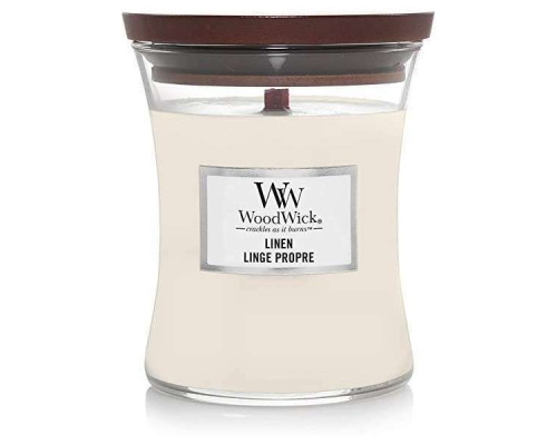 Aромасвічка Woodwick | Linen Linge Propre - 275 г