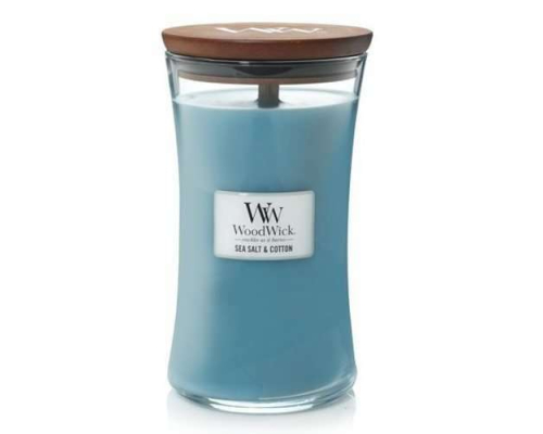 Аромасвеча Woodwick | Sea Salt & Cotton - 609,5 г