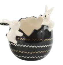 Тарілка для яєць чорно-біла | Hoff